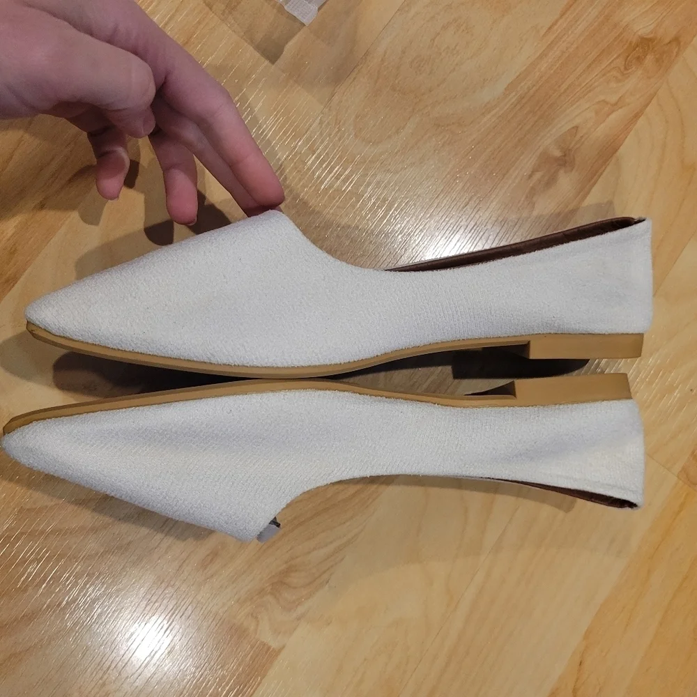 Cream Flat Shoes Size 8 New